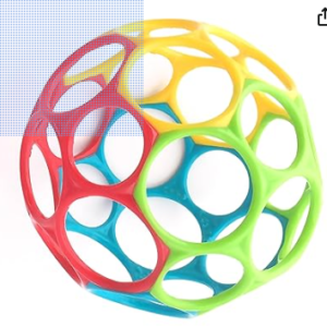 Bright Starts, Oball Classic, flexibler und leicht zu handhabender Ball, sensorisches Aktivitätsspielzeug für Kinder aller Altersstufen, mehrfarbig
